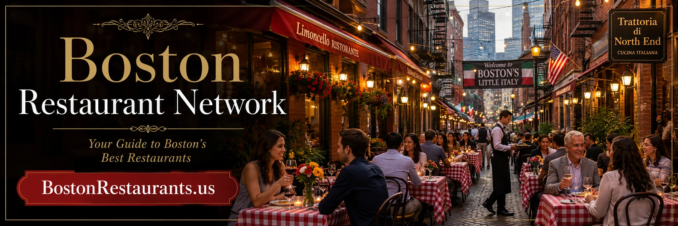 Boston Restaurants banner with Greater Boston restaurant and dining scene