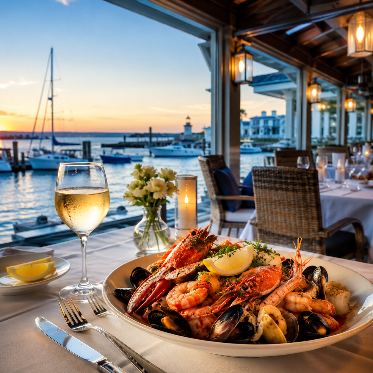 Sample waterfront seafood restaurant featured listing
